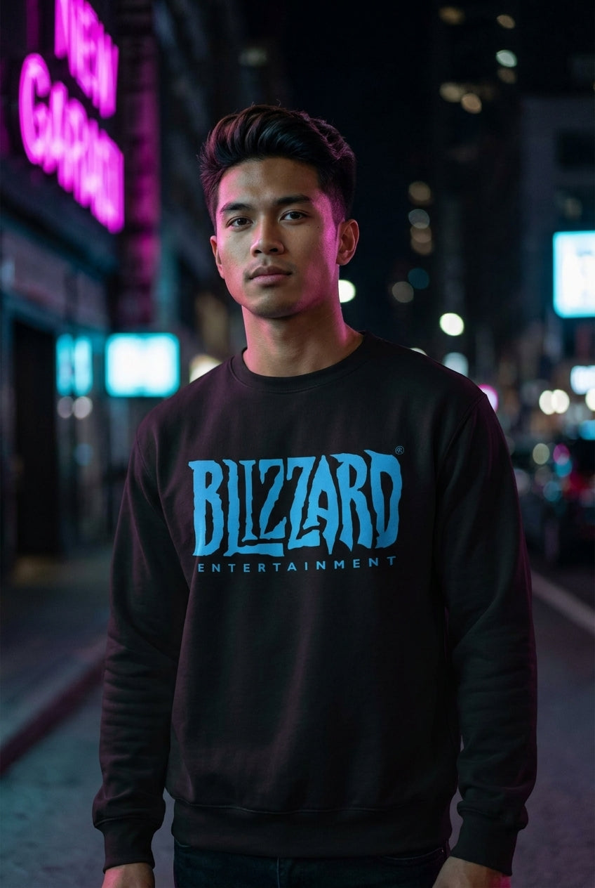Hombre en sudadera Blizzard Entertainment streetwear urbano | Algoritmo