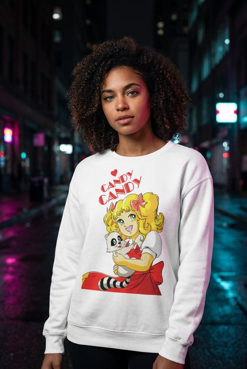 Mujer en sueter Candy Candy anime streetwear urbano | Algoritmo