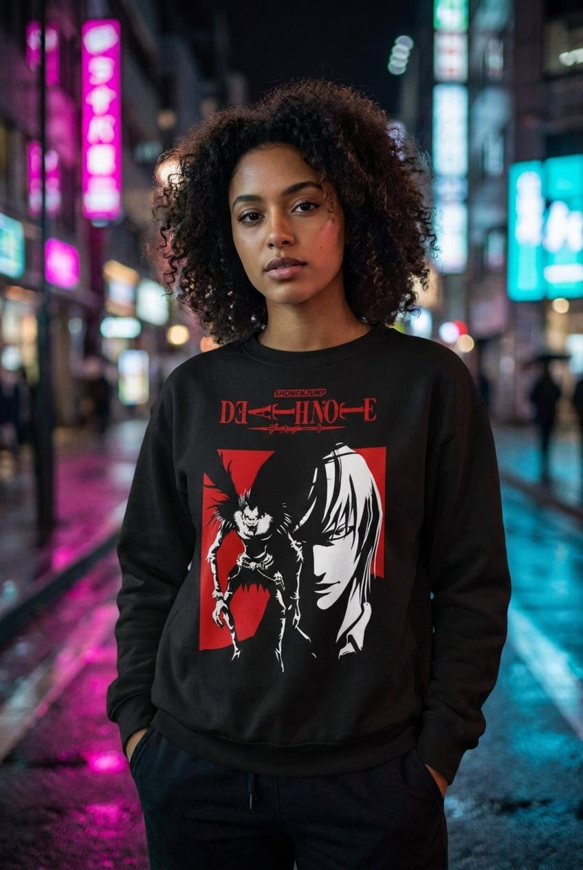 Mujer en sudadera Death Note Ryuk streetwear urbano | Algoritmo