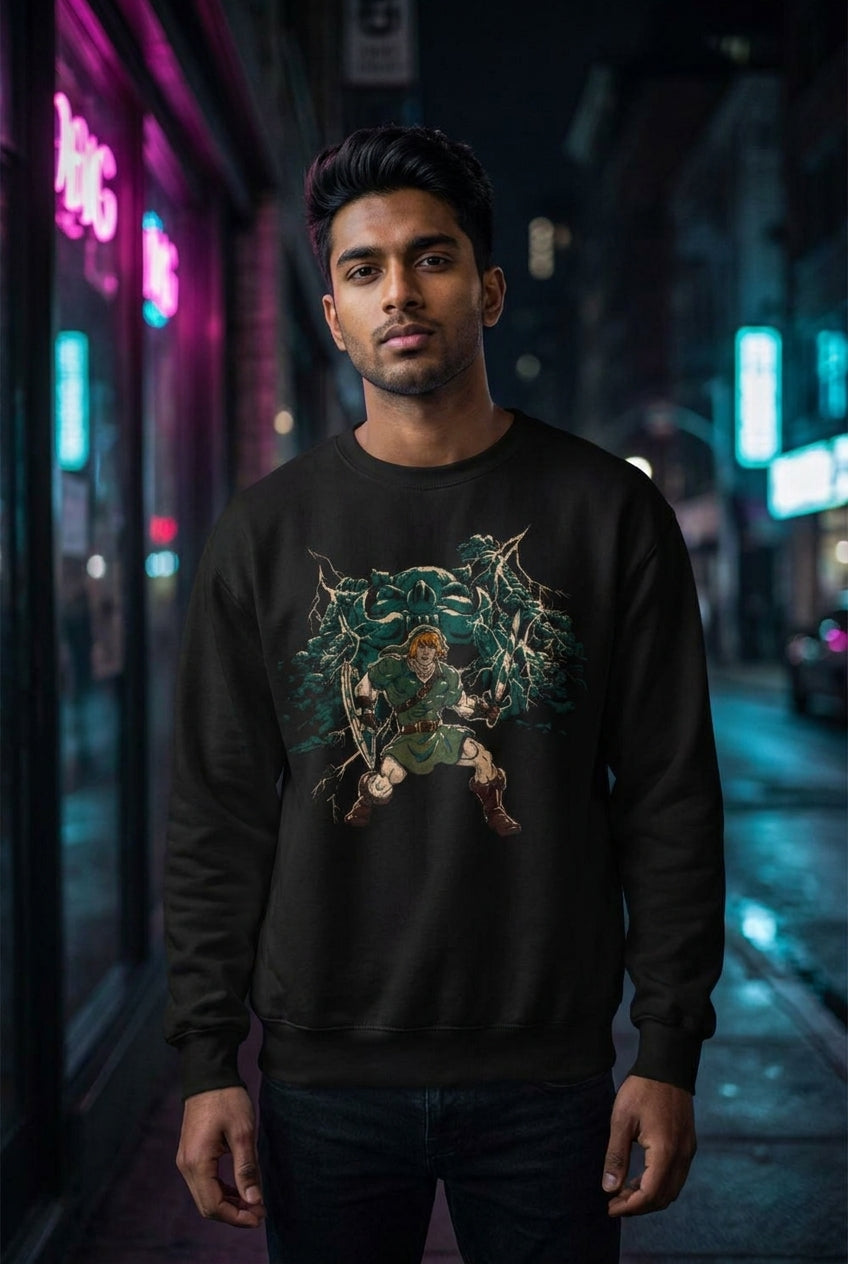 Hombre en sueter He-Man Masters del Universo streetwear urbano | Algoritmo