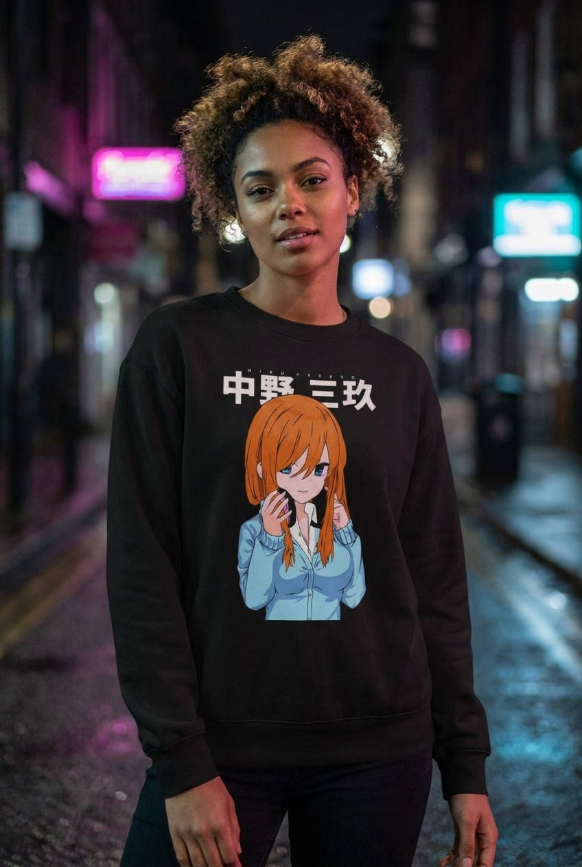 Mujer en sudadera Miku Nakano Quintessential Quintuplets streetwear urbano | Algoritmo
