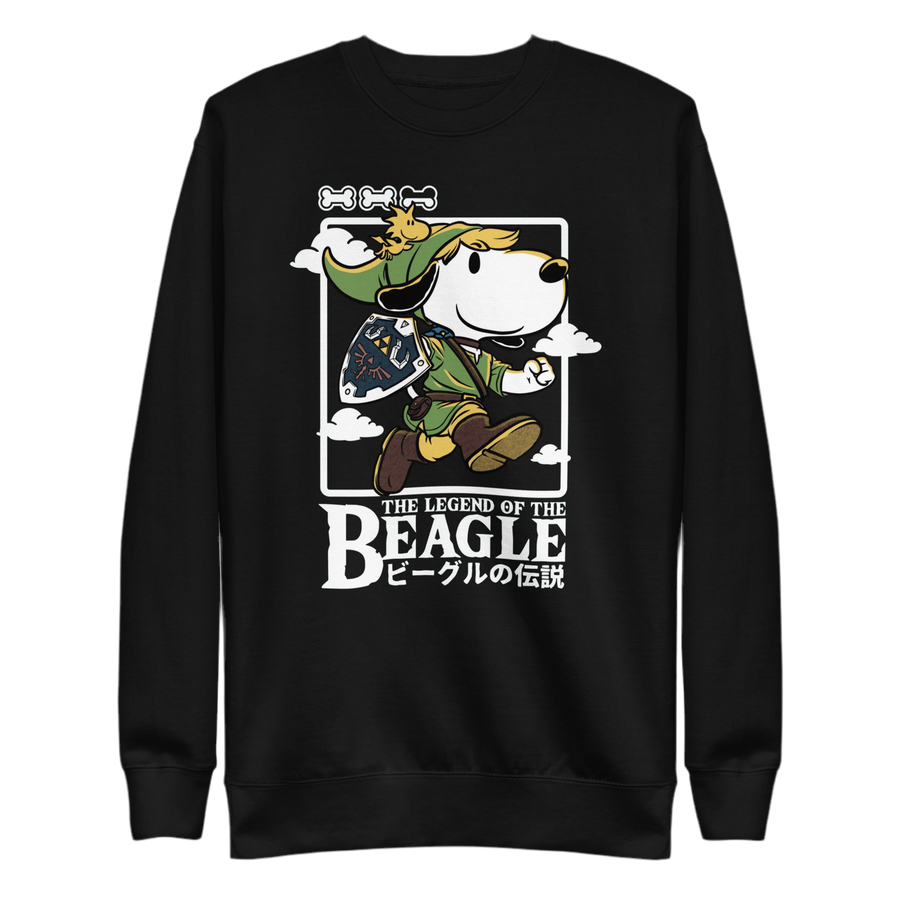 Vista frontal — Suéter Legend of the Beagle Snoopy Zelda