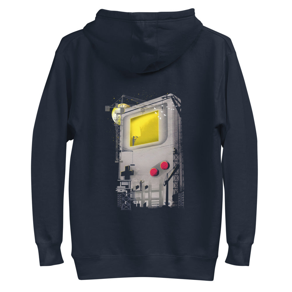 Hoodie Game Boy Under Construction Tower Cranes - Plano