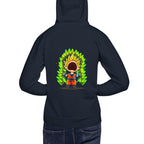 Hoodie Goku Super Saiyan Peanuts Scream Green Aura - Modelo espalda A