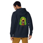 Hoodie Goku Super Saiyan Peanuts Scream Green Aura - Modelo masculino espalda