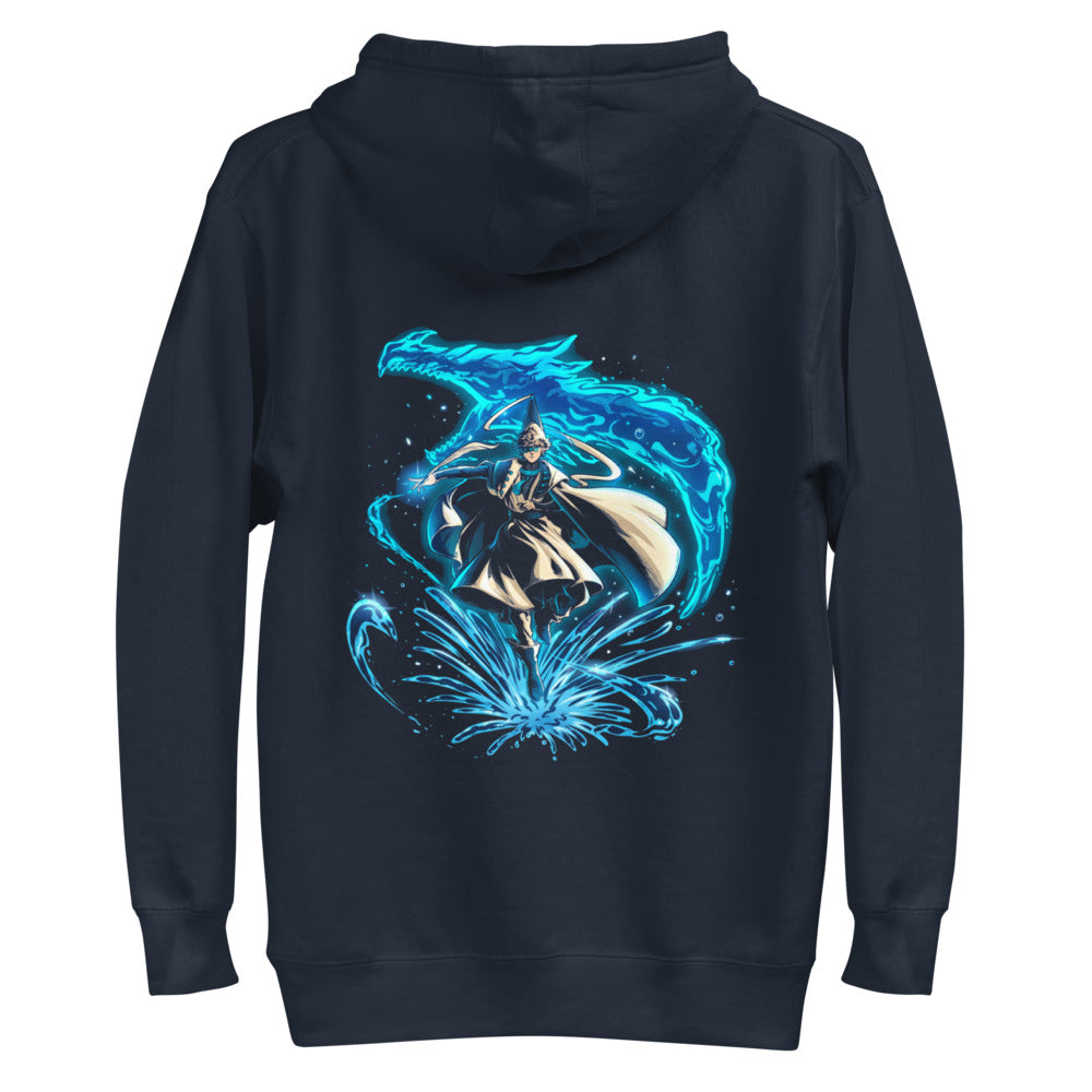 Hoodie Water Wizard Blue Dragon Splash - Plano