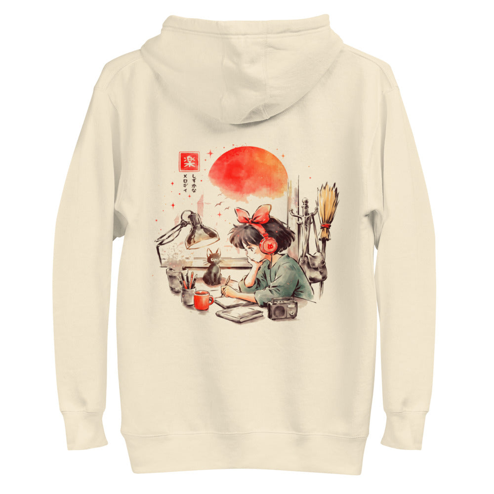 Hoodie Kiki Quiet Melody Lofi Headphones Jiji - Plano