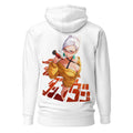 Hoodie Anime Girl Yellow Sweater Red Glasses - Espalda
