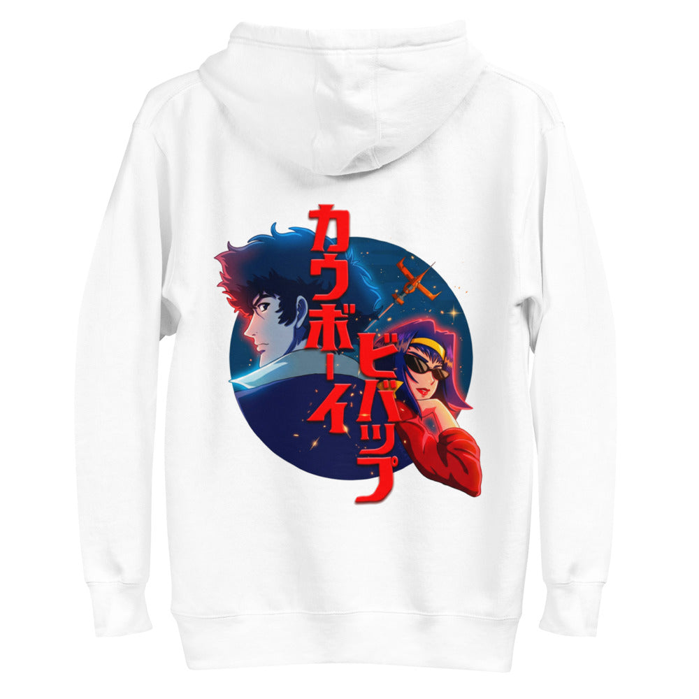 Hoodie Cowboy Bebop Spike And Faye Red Katakana - Plano