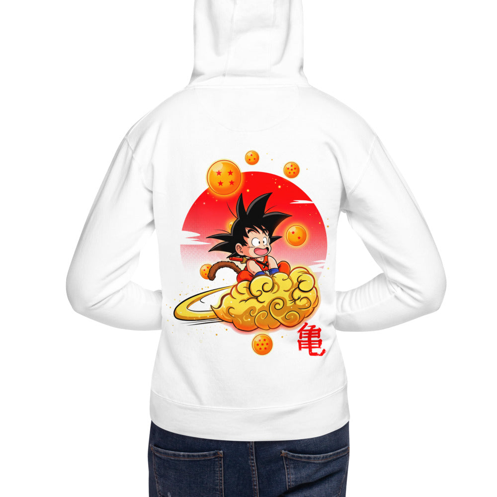 Hoodie Dragon Ball Kid Goku Flying Nimbus - Modelo espalda A