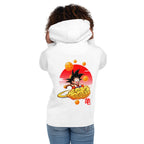 Hoodie Dragon Ball Kid Goku Flying Nimbus - Modelo femenina espalda