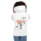 Hoodie GTA Vice City Dance Floor Watercolor - Modelo femenina espalda