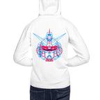 Hoodie Gundam Red Blue Double Exposure - Modelo espalda A