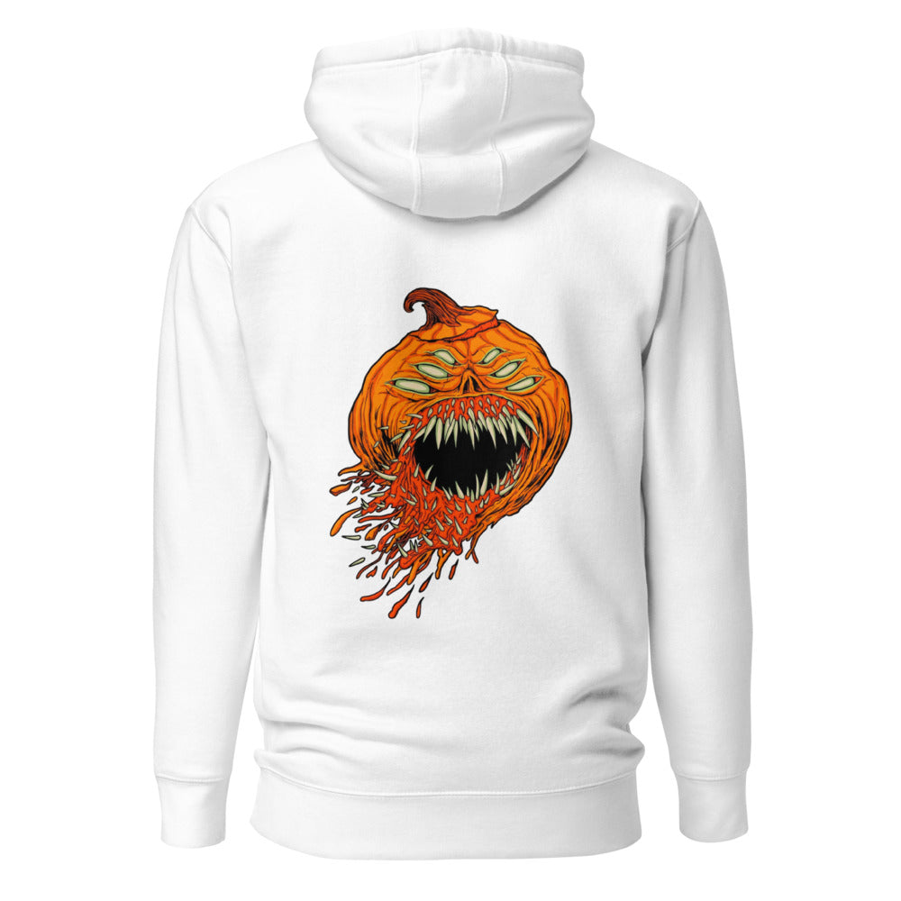 Hoodie Halloween Pumpkin Monster Four Eyes - Espalda