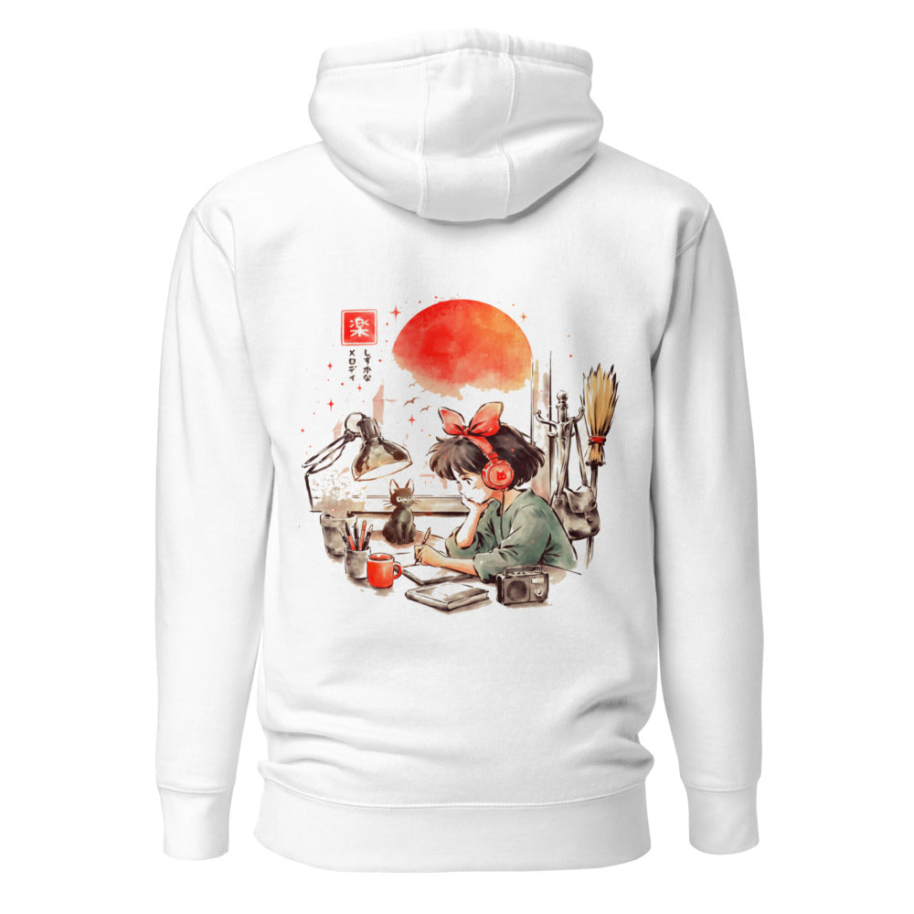 Hoodie Kiki Quiet Melody Lofi Headphones Jiji - Espalda