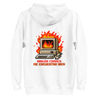 Hoodie Ningún Correo Me Encuentra Bien Computadora En Llamas - Plano