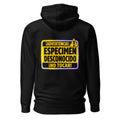 Hoodie Advertencia Espécimen Desconocido No Tocar - Espalda