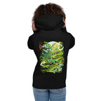 Hoodie Bulbasaur Sunlit Blossom Forest - Modelo femenina espalda