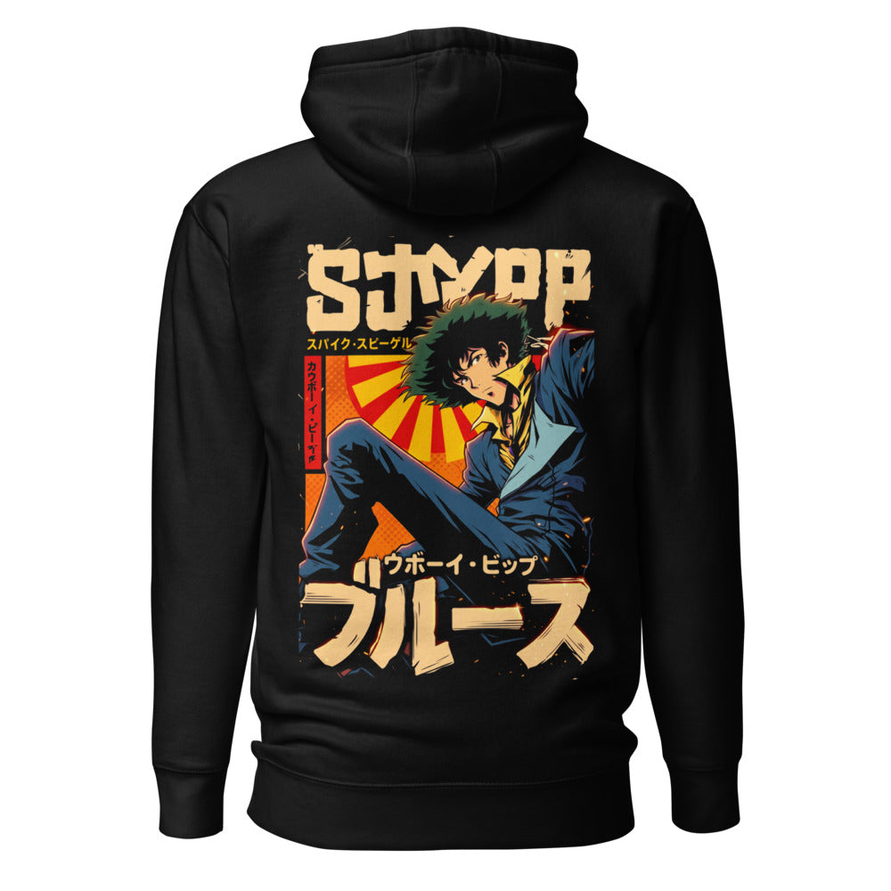 Hoodie Cowboy Bebop Spike Spiegel Katakana Blues - Espalda