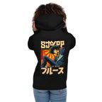 Hoodie Cowboy Bebop Spike Spiegel Katakana Blues - Modelo femenina espalda