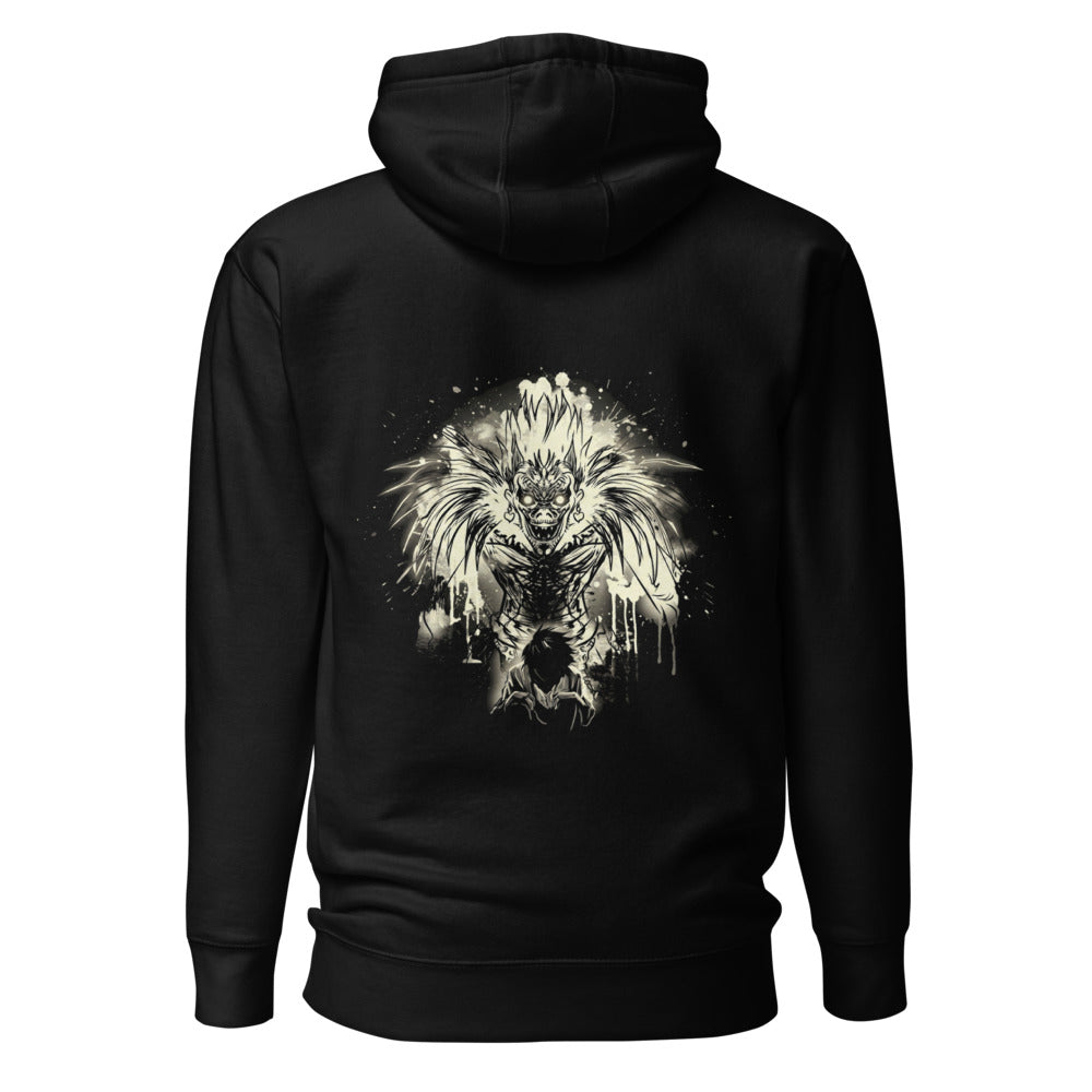 Hoodie Death Note Ryuk Ink Splatter Shinigami - Espalda