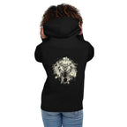 Hoodie Death Note Ryuk Ink Splatter Shinigami - Modelo femenina espalda