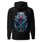Hoodie Demon Slayer Inosuke Boar Mask Blue Flames - Espalda