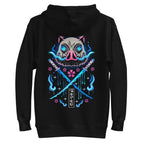 Hoodie Demon Slayer Inosuke Boar Mask Blue Flames - Plano