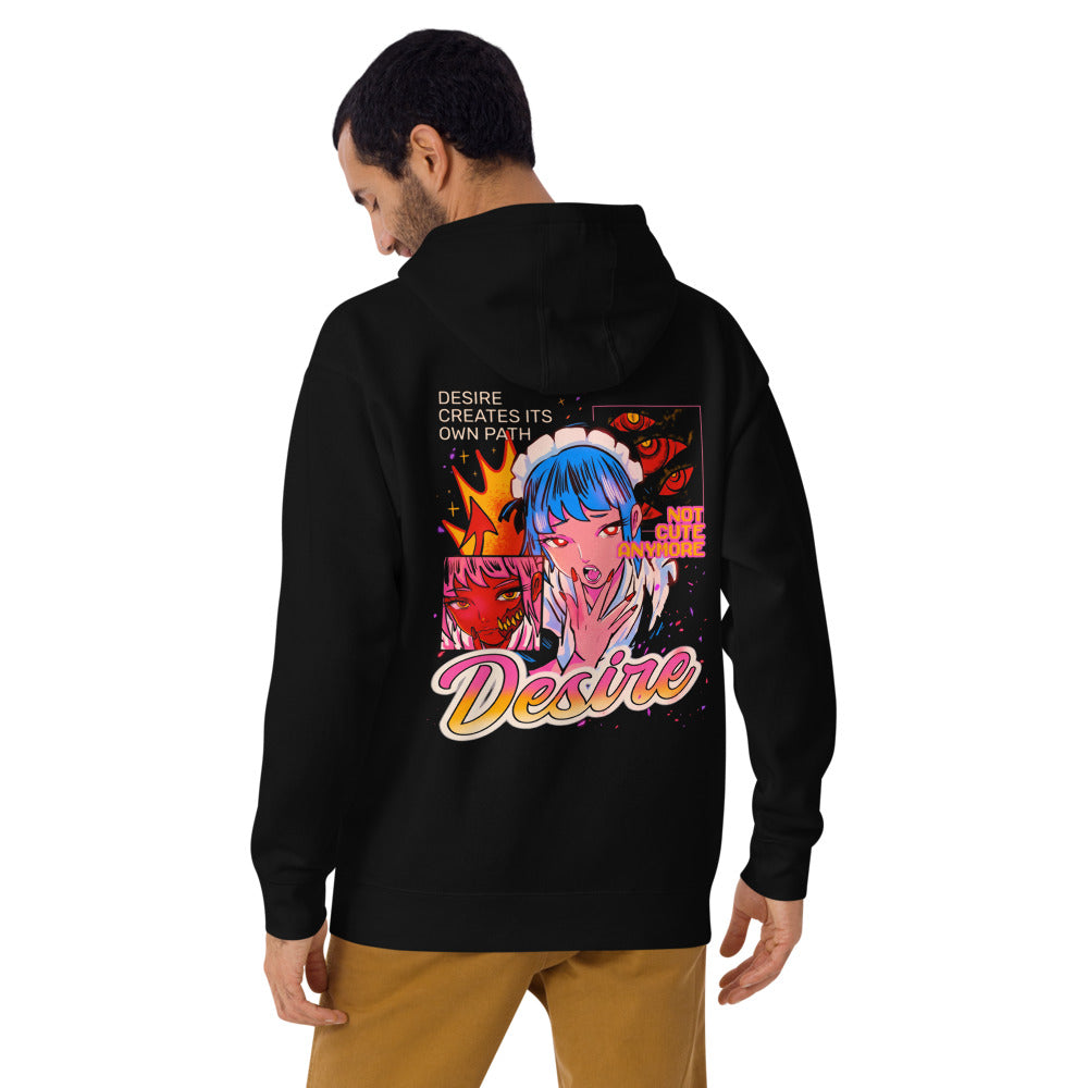 Hoodie Desire Creates Its Own Path - Modelo masculino espalda