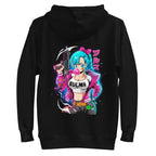 Hoodie Dragon Ball Bulma Neon Bubble Gum Jacket - Plano