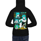 Hoodie Dragon Ball Bulma Neon Panels Dragon Radar - Modelo espalda A