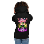 Hoodie Dragon Ball Frieza Cell Buu Lightning Auras - Modelo femenina espalda