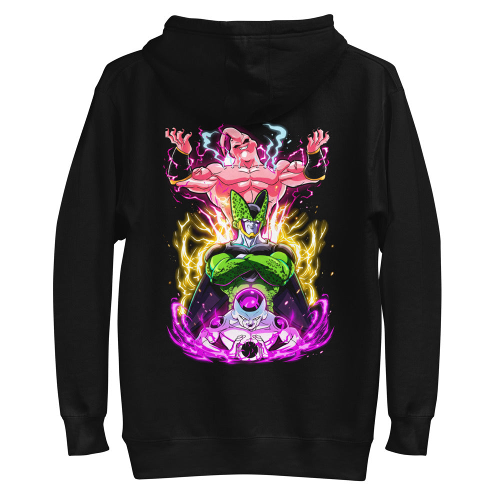 Hoodie Dragon Ball Frieza Cell Buu Lightning Auras - Plano
