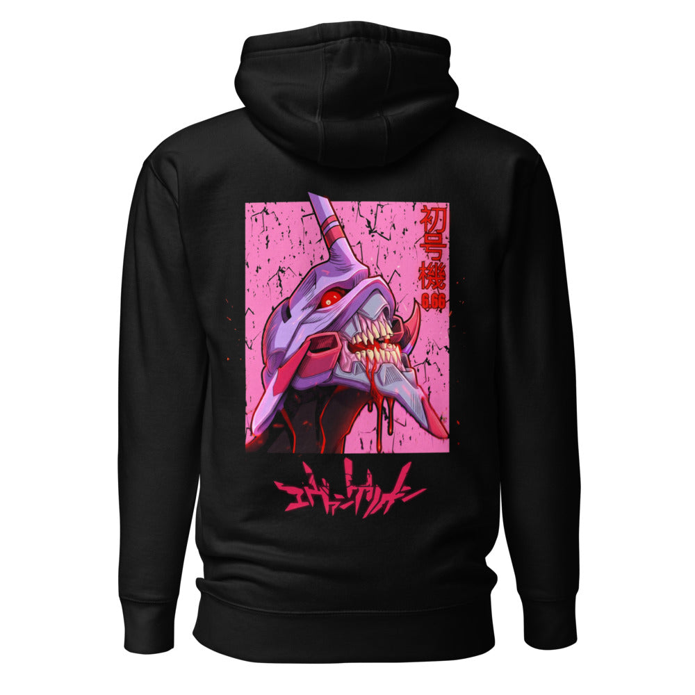 Hoodie Evangelion Eva 01 Berserk Pink - Espalda