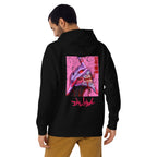 Hoodie Evangelion Eva 01 Berserk Pink - Modelo masculino espalda
