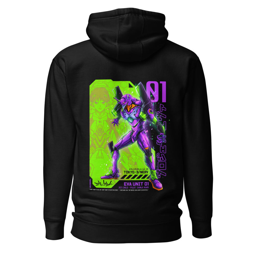 Hoodie Evangelion Eva 01 Shinji Ikari Nerv - Espalda