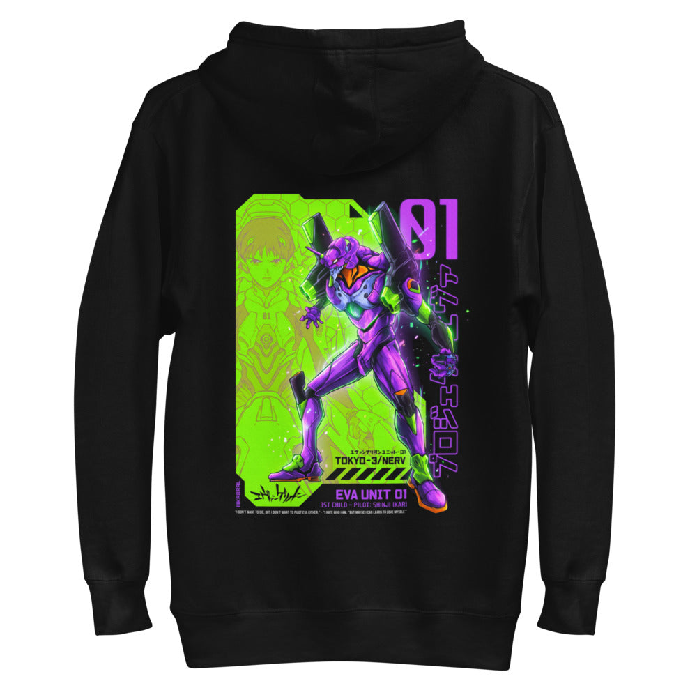 Hoodie Evangelion Eva 01 Shinji Ikari Nerv - Plano