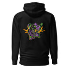 Hoodie Evangelion Unit 01 Crouching Orange Splatter - Espalda