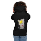 Hoodie Game Boy Under Construction Tower Cranes - Modelo femenina espalda