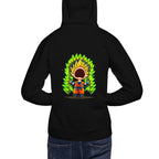 Hoodie Goku Super Saiyan Peanuts Scream Green Aura - Modelo espalda A