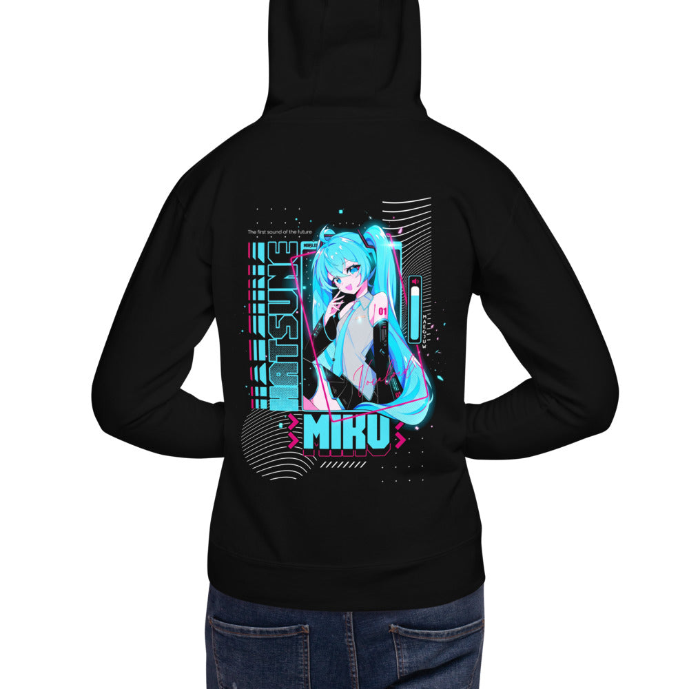 Hoodie Hatsune Miku The First Sound Of The Future - Modelo espalda A