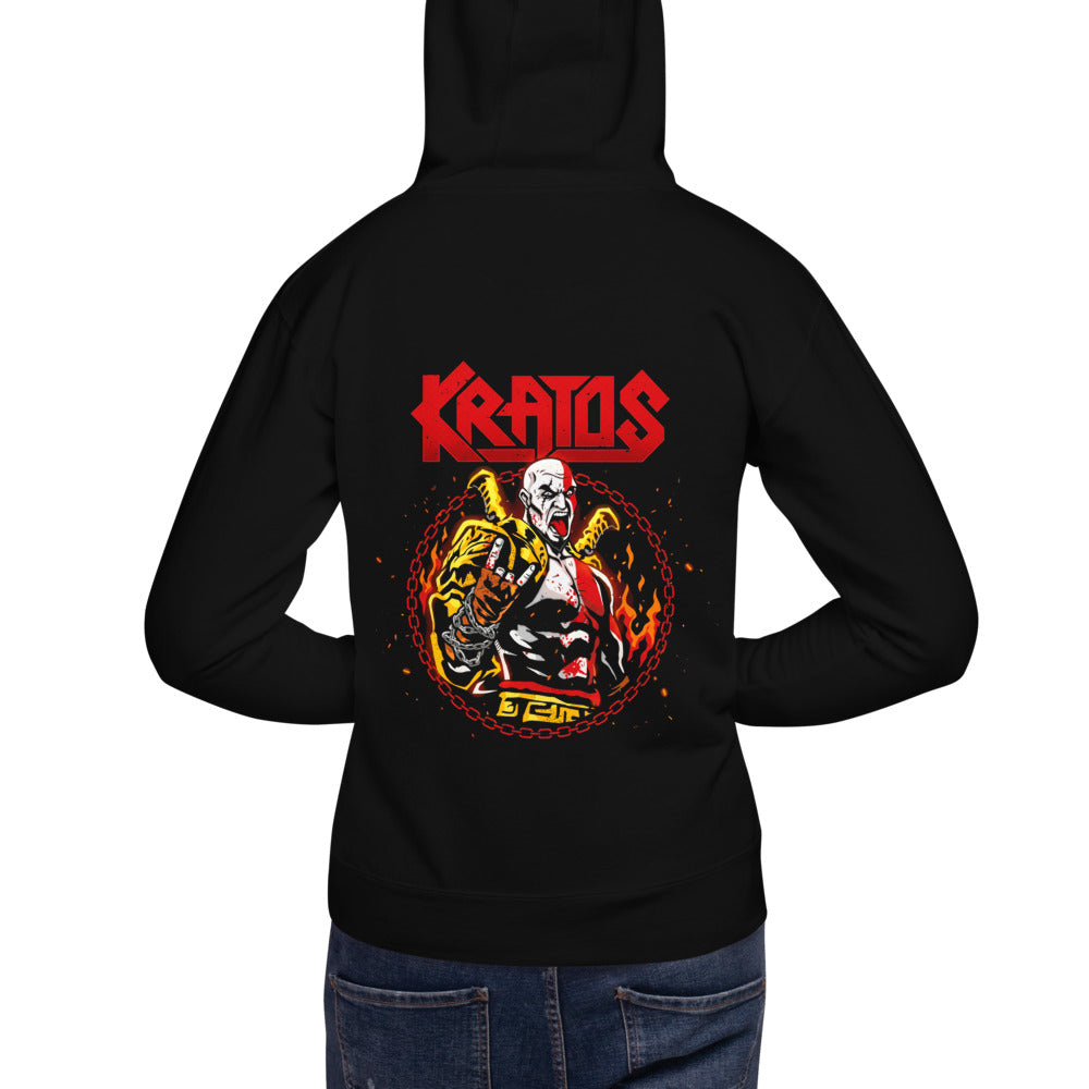 Hoodie Kratos God Of War Metal Horns - Modelo espalda A