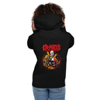 Hoodie Kratos God Of War Metal Horns - Modelo femenina espalda