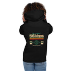 Hoodie Life Was Better At 56 Kbps - Modelo femenina espalda