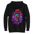 Hoodie Majora's Mask Skull Kid Neon Purple Flames - Plano
