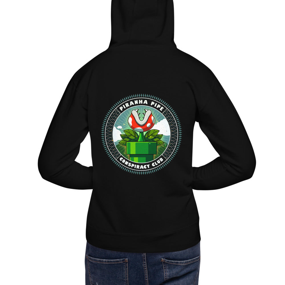 Hoodie Mario Piranha Pipe Conspiracy Club - Modelo espalda A