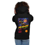 Hoodie Metroid Samus Retrogaming Katakana Box - Modelo femenina espalda