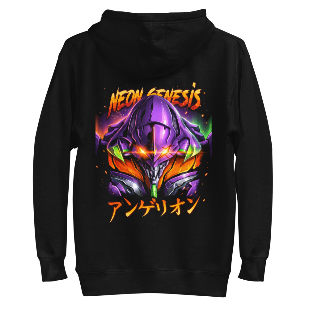 Hoodie Neon Genesis Evangelion Eva 01 Fire - Plano