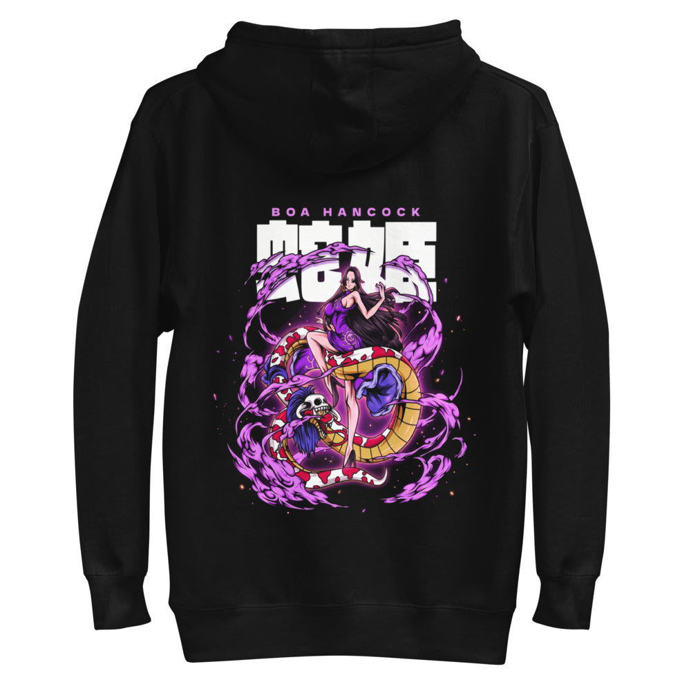 Hoodie One Piece Boa Hancock Purple Snake Smoke - Plano