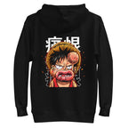 Hoodie One Piece Luffy Crying Swollen Lips Kanji - Plano